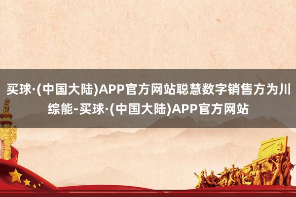 买球·(中国大陆)APP官方网站聪慧数字销售方为川综能-买球·(中国大陆)APP官方网站