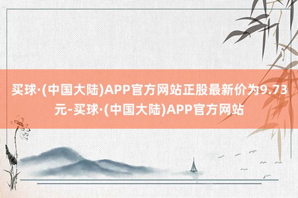 买球·(中国大陆)APP官方网站正股最新价为9.73元-买球·(中国大陆)APP官方网站