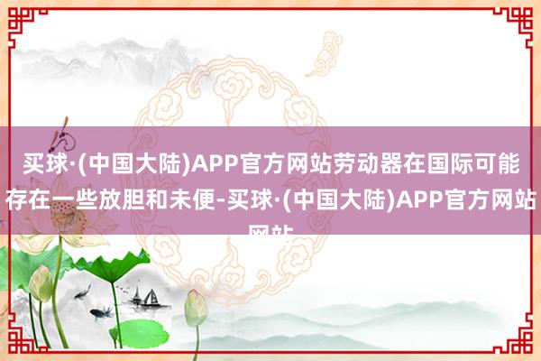 买球·(中国大陆)APP官方网站劳动器在国际可能存在一些放胆和未便-买球·(中国大陆)APP官方网站