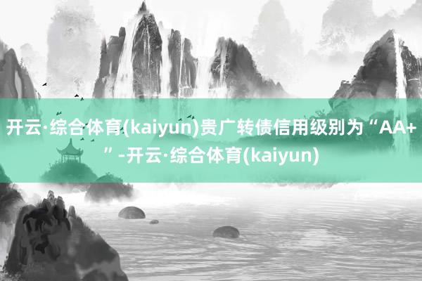 开云·综合体育(kaiyun)贵广转债信用级别为“AA+”-开云·综合体育(kaiyun)