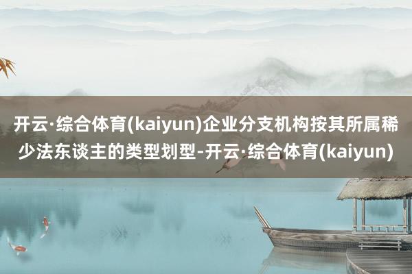 开云·综合体育(kaiyun)企业分支机构按其所属稀少法东谈主的类型划型-开云·综合体育(kaiyun)